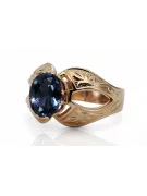 Sapphire Original Vintage 14K Rose Gold Ring Vintage vrc135r